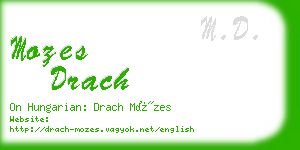 mozes drach business card